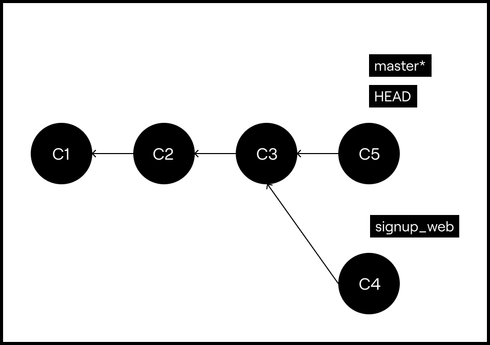 Diverging branches